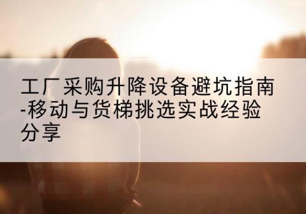 襄阳移动式升降机怎么选-工厂采购升降设备避坑指南-移动与货梯挑选实战经验分享
